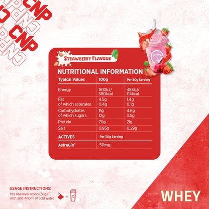 CNP Whey, Strawberry, 900G